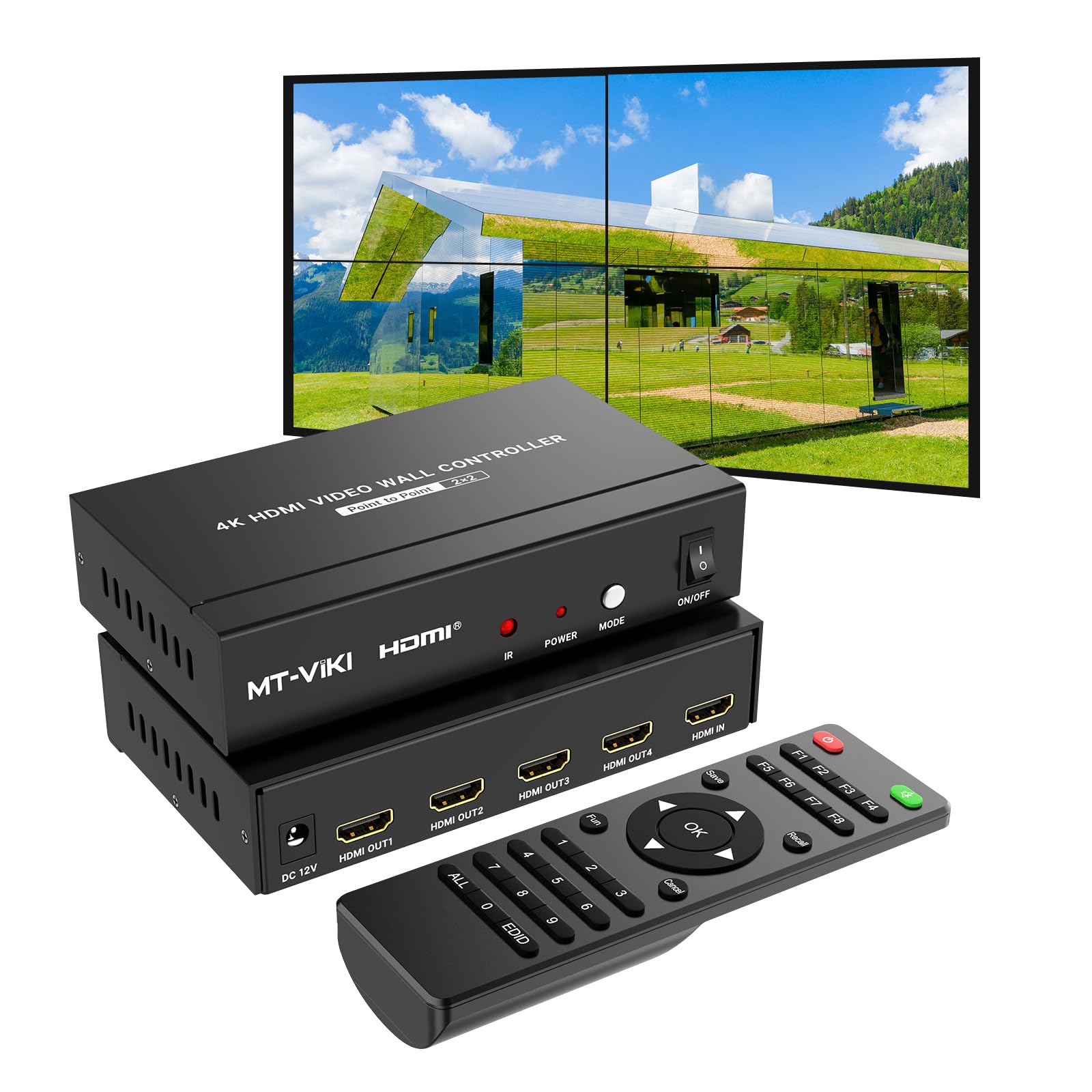 Amazon.com: MT-VIKI 4K60Hz HDMI Video Wall Controller 2x2, [4K